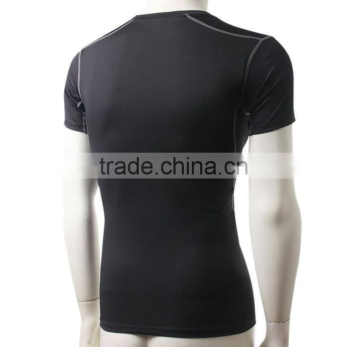 Men's Compression Tight Underwear Men Suit Base Layer Short Sleeve T-Shirts Muscle Sportwear Athletic Sports Gym Running T-Shirt