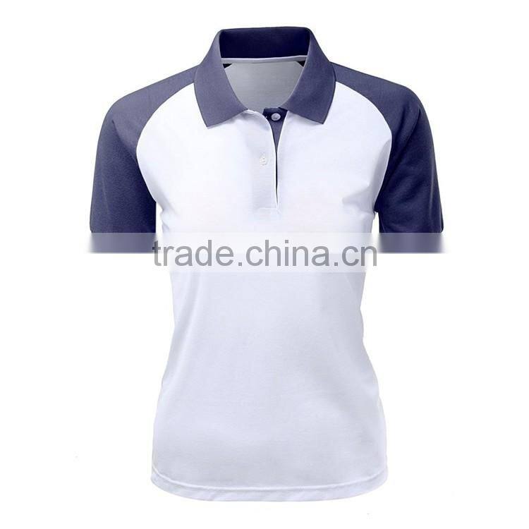 Ladies Cut And Sew Different Color Uniform Dry Fit Wholesale Blank Polo Shirt Design