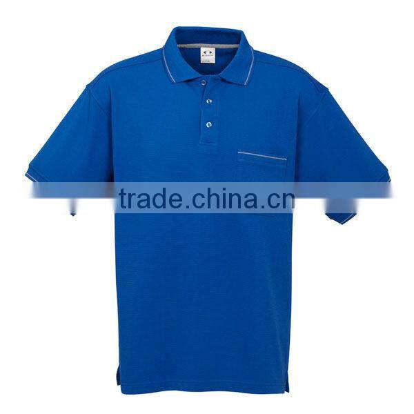 Promotional Knitted Stripe Collar Mens Polo Shirt