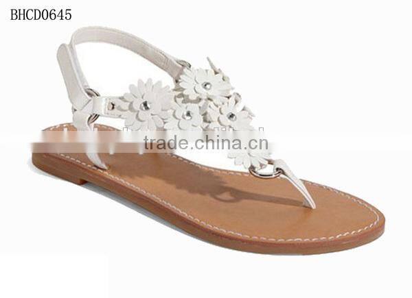Shenzhen Manufacturer popular designer little girls nude beach sandal