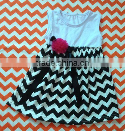 kids clothing wholesale 2014hot sale baby girls chevron dress kids clothes infants summer dress baby ruffle dress children cloth