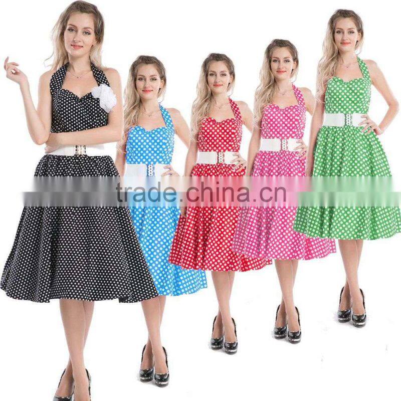 Vintage 1950's Rockabilly Swing Dress vintage 50s rockabilly dress