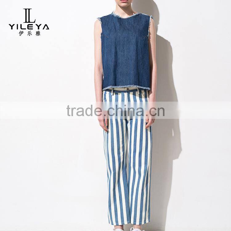 Denim vest women,girls denim vest factory
