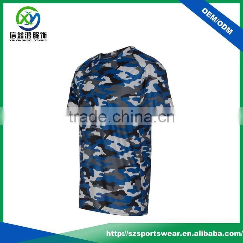 New style Camo sublimation polyester youth short sleeve t-shirt