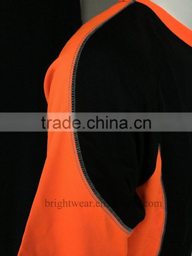 Two-tone mens short sleeve hi vis Europe reflective t-shirt