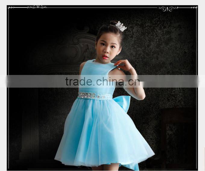 2016 New Girl Wedding Dress Formal Dress For Flower Girl Top Grade Kids Clothes GD90427-3