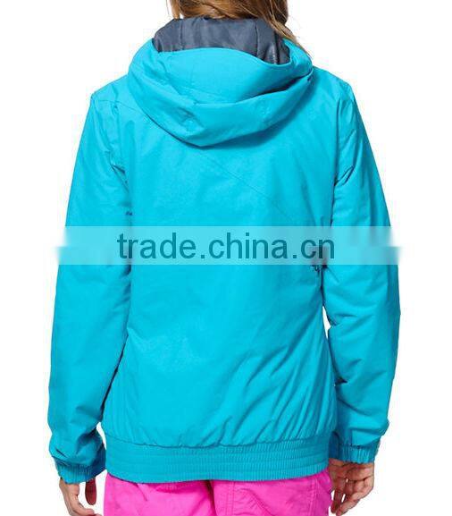 OEM New Cotton Women's Panorama Teal Snowboard Jacket 2014
