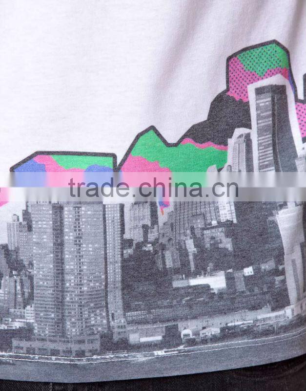 50% Cotton 50% Polyester City Print Tee Shirt