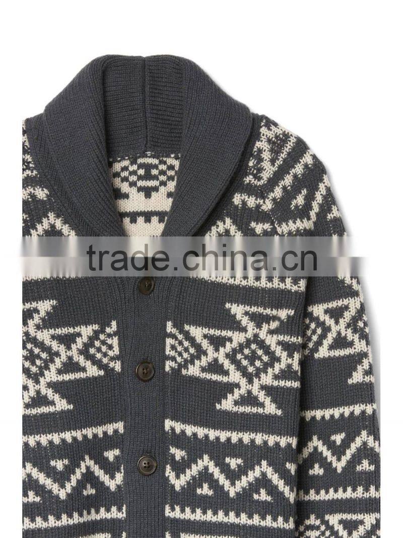 Soft Sweater Turn -down Collar Cardigan boys Sweater