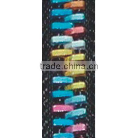 hot-sell gold long chain with Y teeth gold metal zipper without slider