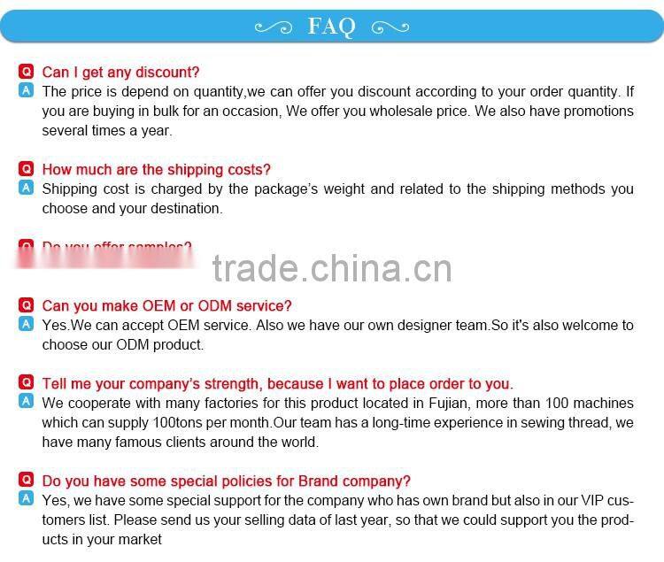 High strength polyester 100D sewing thread for ski gloves