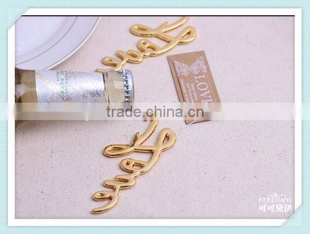 Best Quality Chrome Love Bottle Opener Wedding & Bridal Shower Favors and Gift For Guest