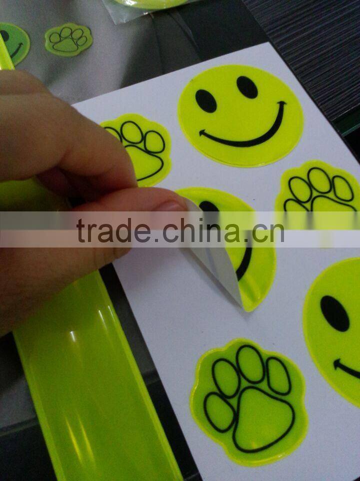 soft and thin PET funny reflective sticker for kids boot