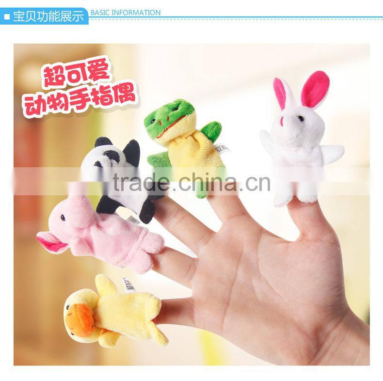 Plush animal soft fabric baby funny finger puppet toy