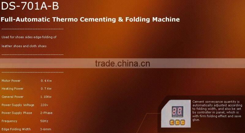DS-701 A-B Full-Automatic Shoe Upper Cementing &Folding Machine,folding Machine DS-701A-B