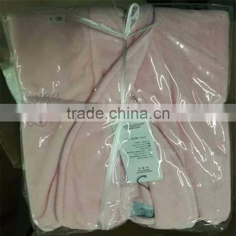 Custom Plain Color Cotton Terry Fabric Bath Robe