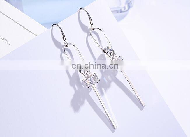 Creative Anti-allergic Inlay Zirconia Earrings Personalized Crystal Earrings