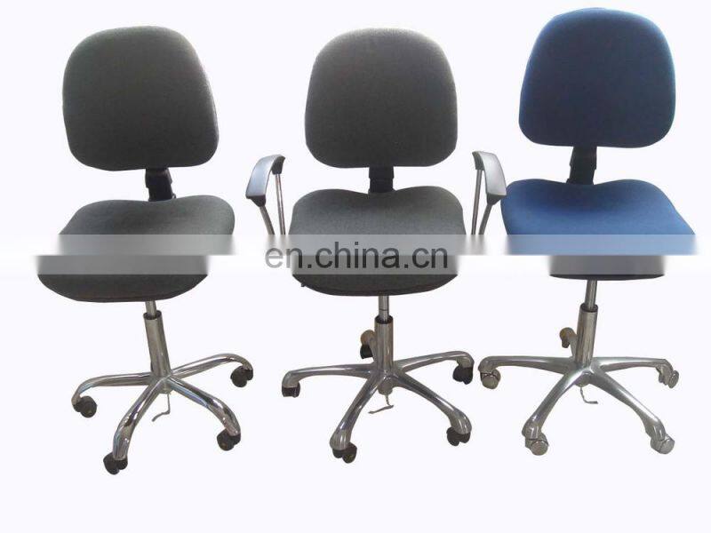 With castor,cup, Adjustable esd antistatic clean room fabric chairs