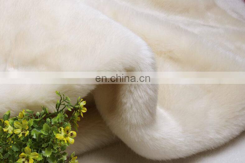 Wholesale 100% polyester made faux rabbit fur fabric