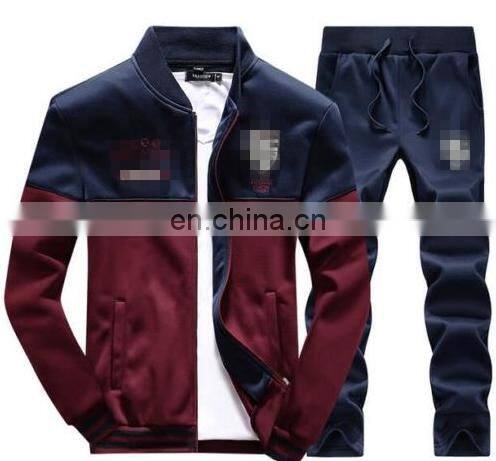 China Supplier Online Shopping Men's Baseball Collar Sweater Suit Set Loose Casual Sports Suit