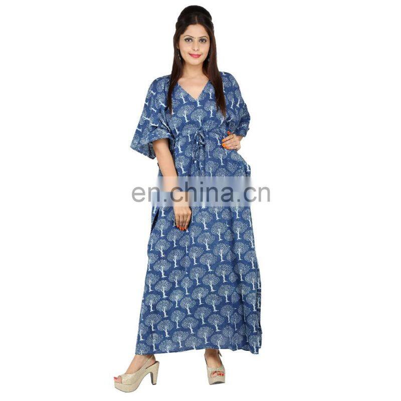 Tunic Style Casual Wear Plus Size Summer Kimono Sleeves Maxi Dress Long Kaftan Beach Wear Sexy Stylish Dress Women's Long Kaftan