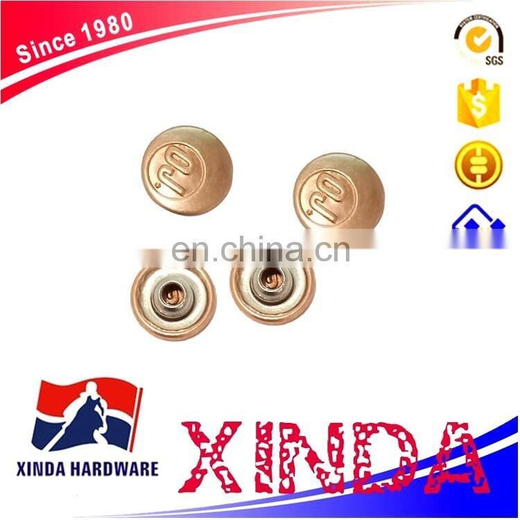 9mm Alloy rivets for garment/fitting pants customized rivets