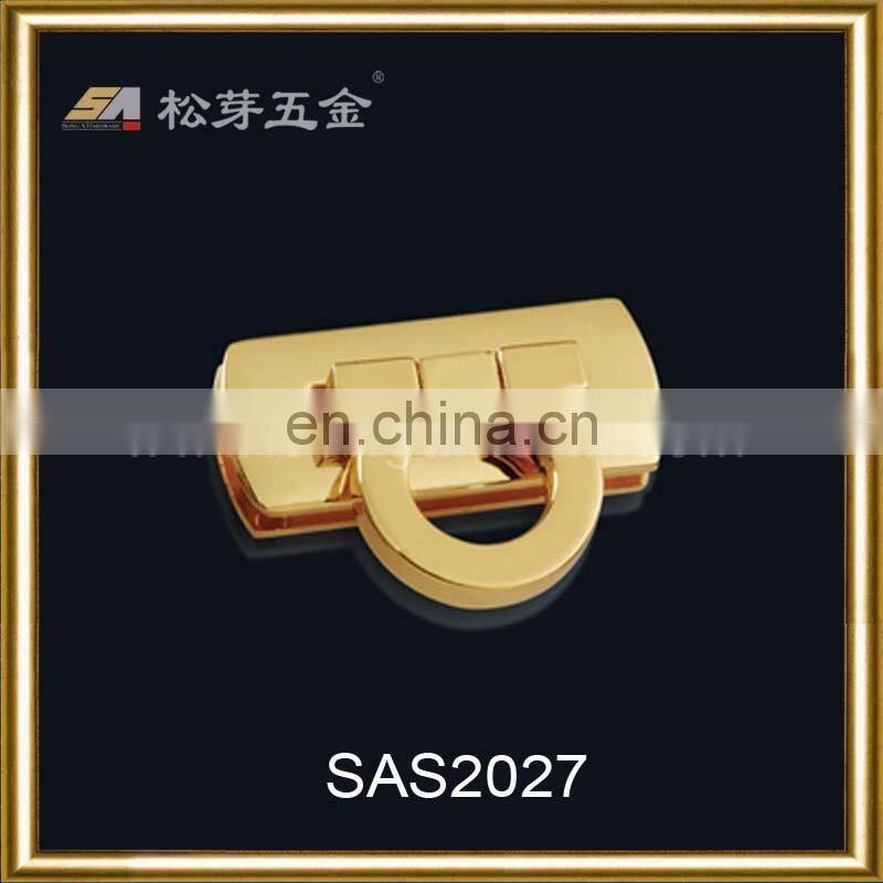Accepet Custom Order Metal Swing Lock Clasp For Bag, High Quality Plated Metal Lock Clasp