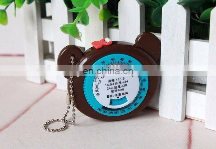 Bear Cartoon Body Measuring Tape Locking Pin and Push-Button Retraction