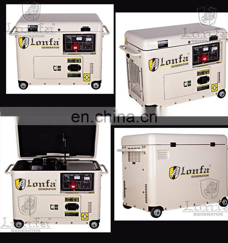 China Supplier (Lonfa) 5KVA/6KVA/7KVA/8KVA Air Cooled Sound Proof Generator Diesel For Sale
