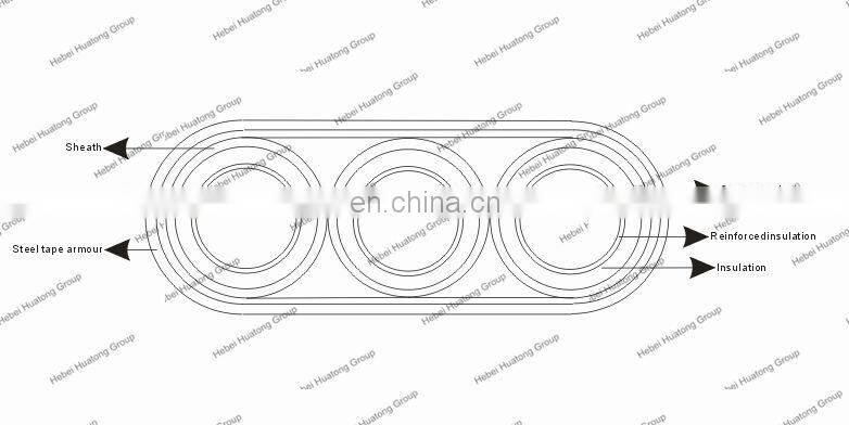 EPDM insulation and lead sheathedsubmersible oil pump steel armored ESP cable