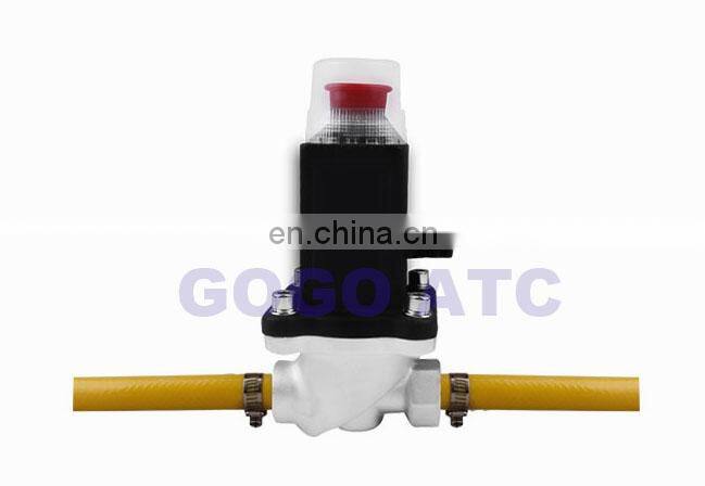 DN15 manual reset 1/2" / hose to hose / Aluminum alloy gas emergency shut off solenoid valves home Gas Leak Detector alarm DC9V