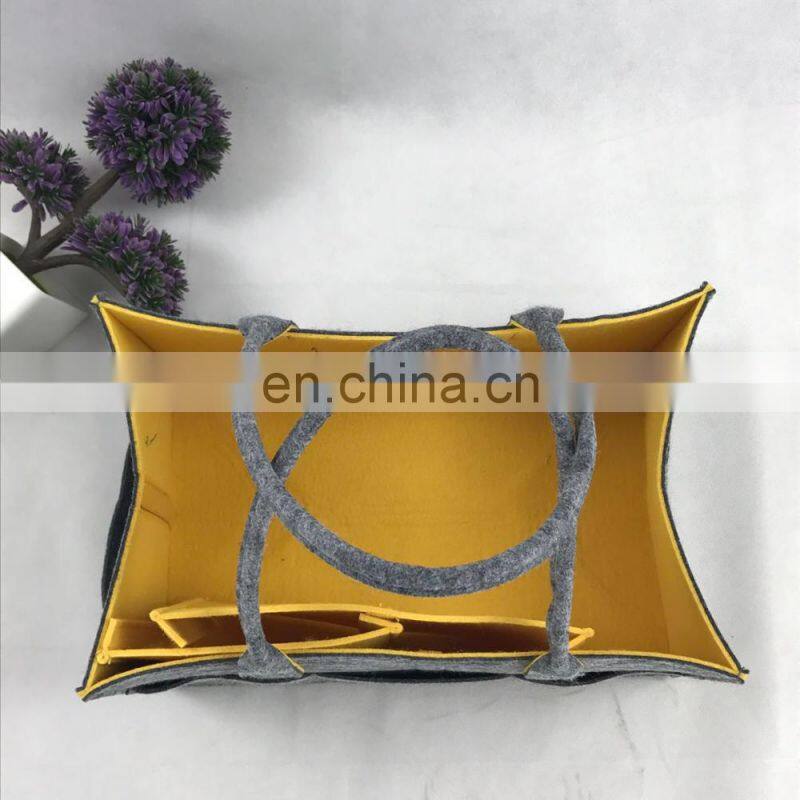 top quality felt baby diaper caddy with handle