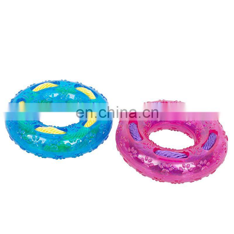 Manufacturer Wholesale Chew Tough Blue Pink Pet Dog Tpr Round Toys