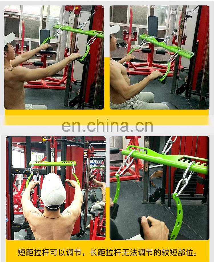 Professional Gym or Home Used Weight Barbell Handle Bar Multi Functional Trainer 8 Piece Set Integrated Pull Back Handle