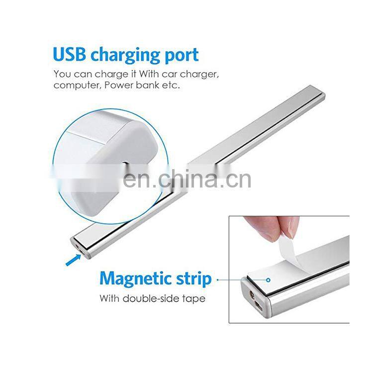 Motion Sensor Closet Lights, DIY Stick-on Anywhere Portable 20 LED Wireless Sensing Cabinet Light, Charging Stairs/Step/Night