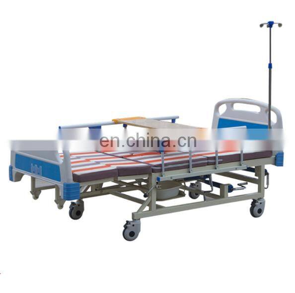 High quality Full song medical bed with the function of back up and leg down with roller household bed