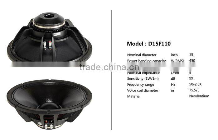 Martin F15+, Neodymium speaker, 15 inch passive 2-way full range loudspeaker,