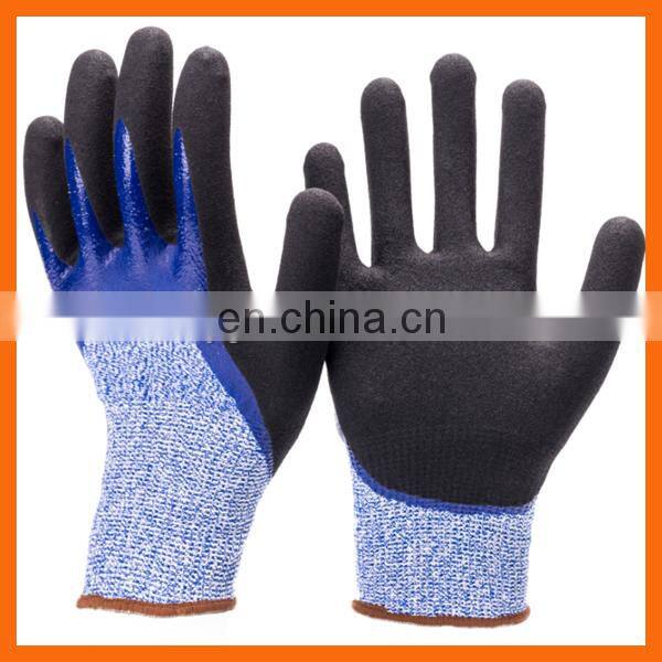Level 5 Cut Resistant Gloves PPE Workwear Factory Grey PU Coated Non Cut Gloves to Work with Sheet Metal