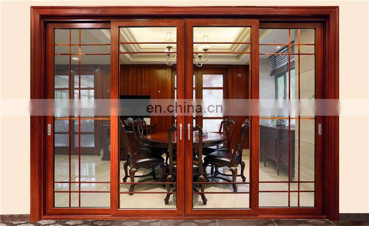 Custom size uganda aluminum wood sliding window and door design