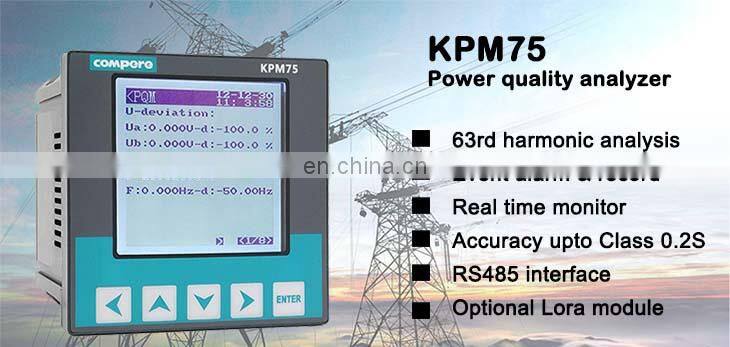Portable three phase smart harmonic power energy quality analyzer meter with digital input and output