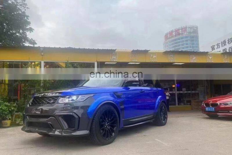 Runde ASPEC Style CF& FRP Wide Body Kit Front Bumper Rear Bumper Side Skirt Fender For Land Rover RANGE ROVE SPORT 2014-2018