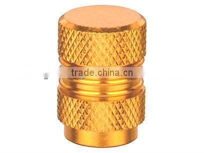 Colorful tire valve dust cap with car name logo