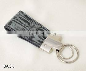 2016 new crocodile skin leather key rings keychains accessories for decoration
