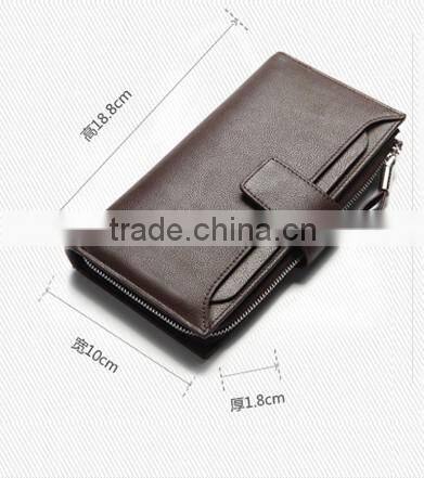 high capacity genuine leather men's wallet with many card slots, wholsale rfd leather wallet for men