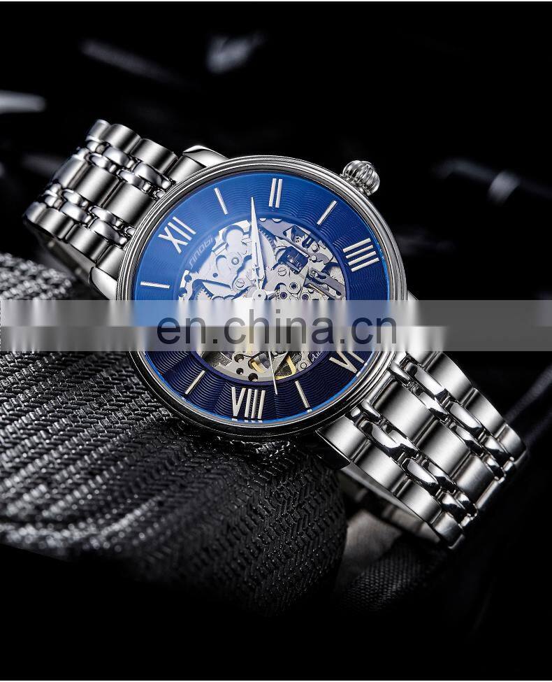Utime Hollow Out Visible Automatic Movement Watch For Man 316L Steel Case Japan Automatic Mechanical Watches U0031G