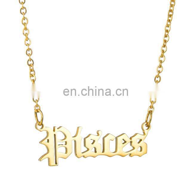 Rose Gold Plated Zodiac Sign Stainless Steel Necklace