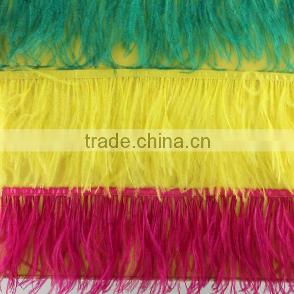 white ostrich feather boa trim