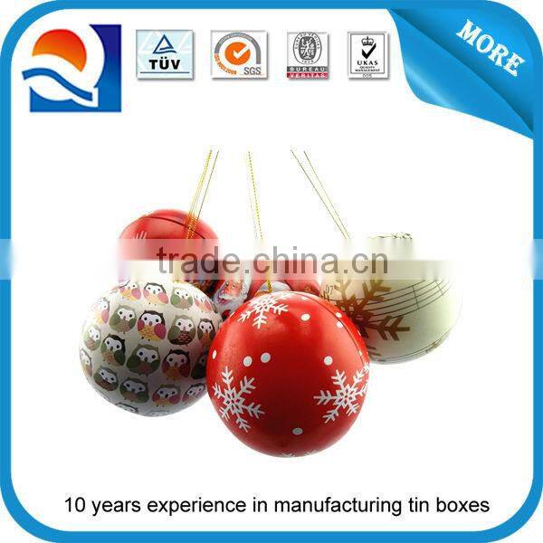 Customized christmas football tin box