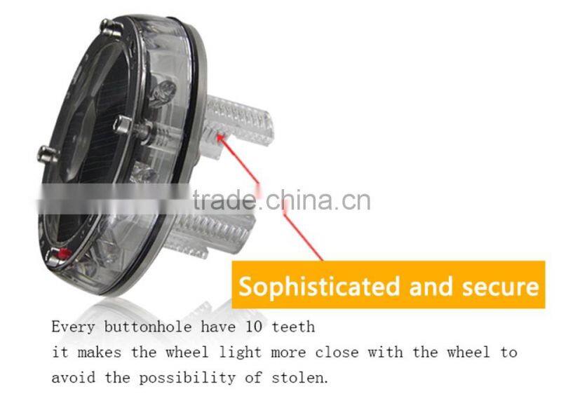 Car Styling!4pcs Solar Energy Power LED Car Wheel Led Solar Powered shinning wheels hub light waterproof