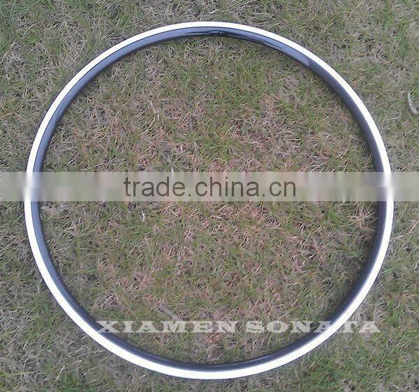 Sonata C24 carbon alloy rim aluminum wheel 24mm depth road bike rim 20/24/28/32h 3k/ud clear coating alloy breaking surface